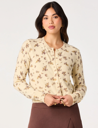 Mary Cardigan, Yellow/Floral