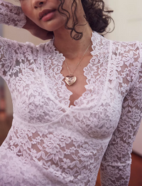 All Day Lace Long Sleeve, Ivory