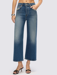High Rise Wide Leg Crop, Sonoma Indigo