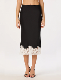 Shantel Skirt, Black/White Lace