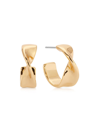 Heirloom Twist Small Hoops, Gold