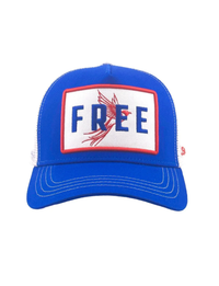 Free Trucker Hat, Royal Blue/White