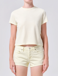Adine Shrunken Tee, Lemon Drop