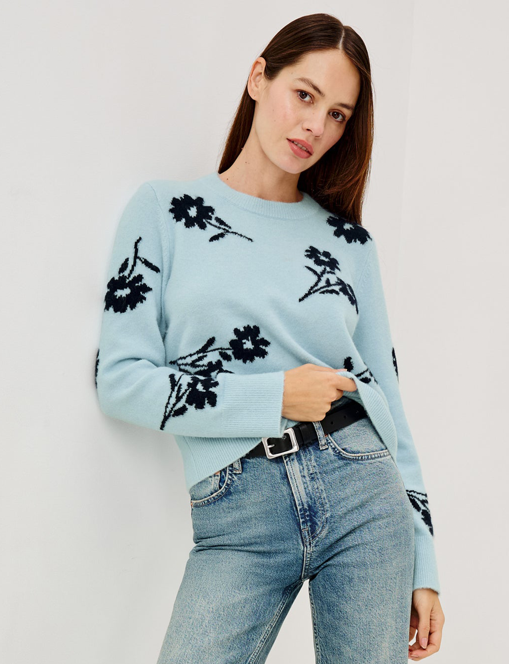 Anise Sweater, Winter/Blue Floral