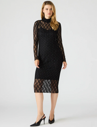 Vivienne Studded Dress, Black