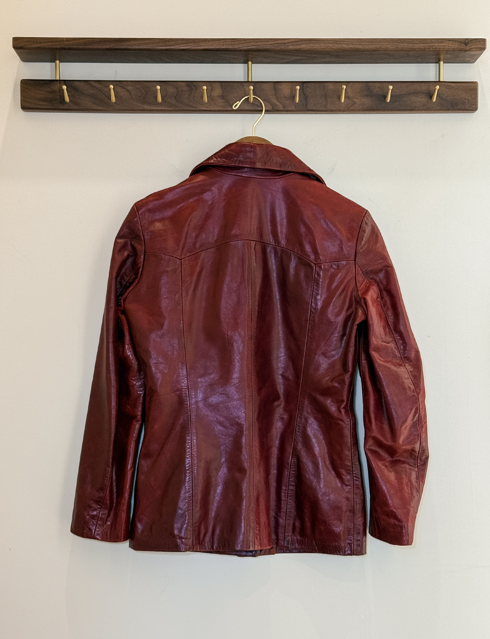 Zip Alta Moda Leather Jacket, Red