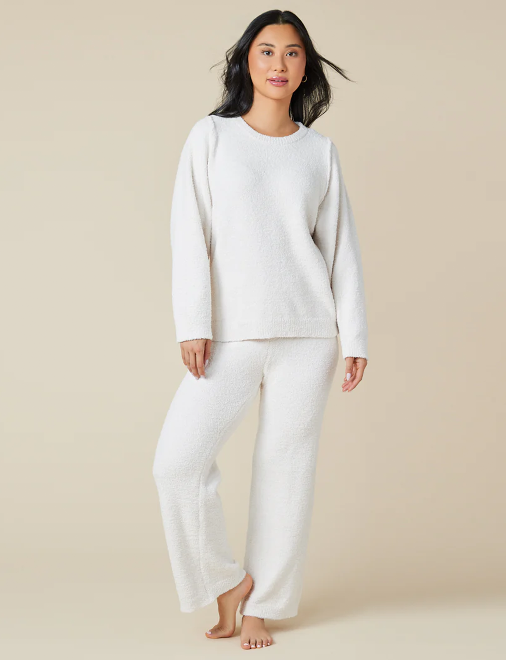 Marshmallow Reverse Seam Bracelet Lounge Set, Almond