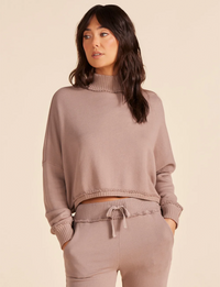 Turtleneck Drop Shoulder, Mushroom