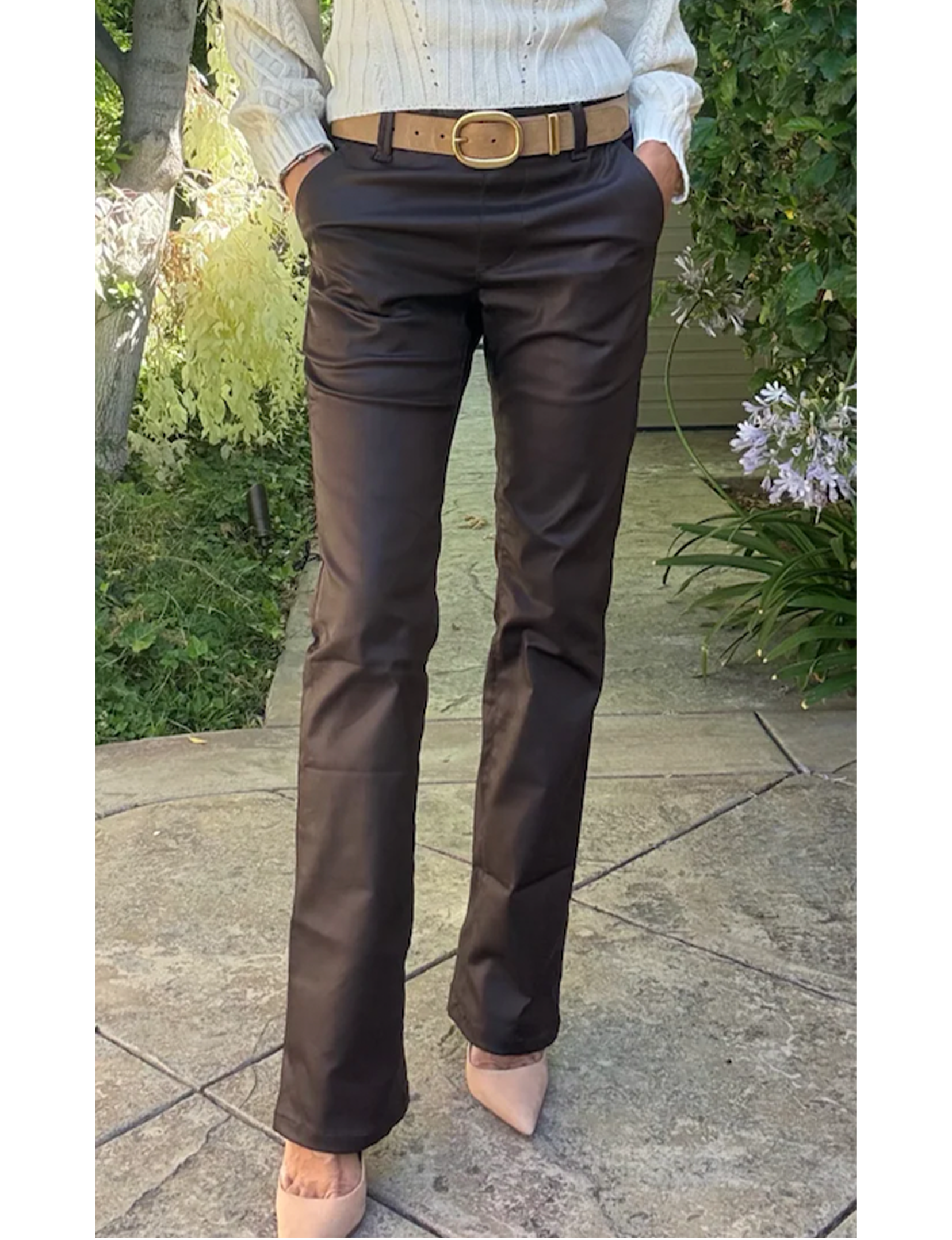 Nansi Vegan Bootcut, Brown