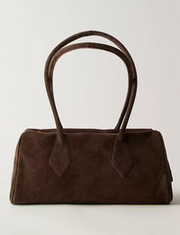 Sierra Shoulder Bag, Chocolate Suede