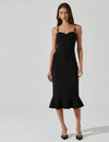 Adana Midi Dress, Black