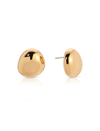 Polished Pebble Studs, Gold