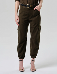 Ciela Bubble Hem Utility Pant, Moss