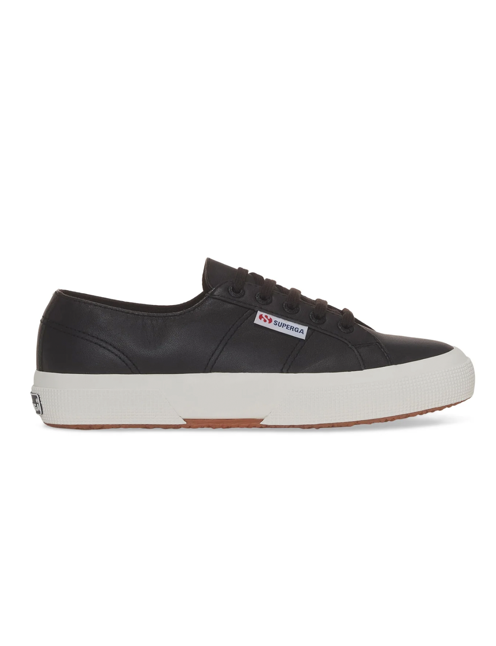 Superga Classic Sneaker in Black Leather (2750) – Punch Clothing