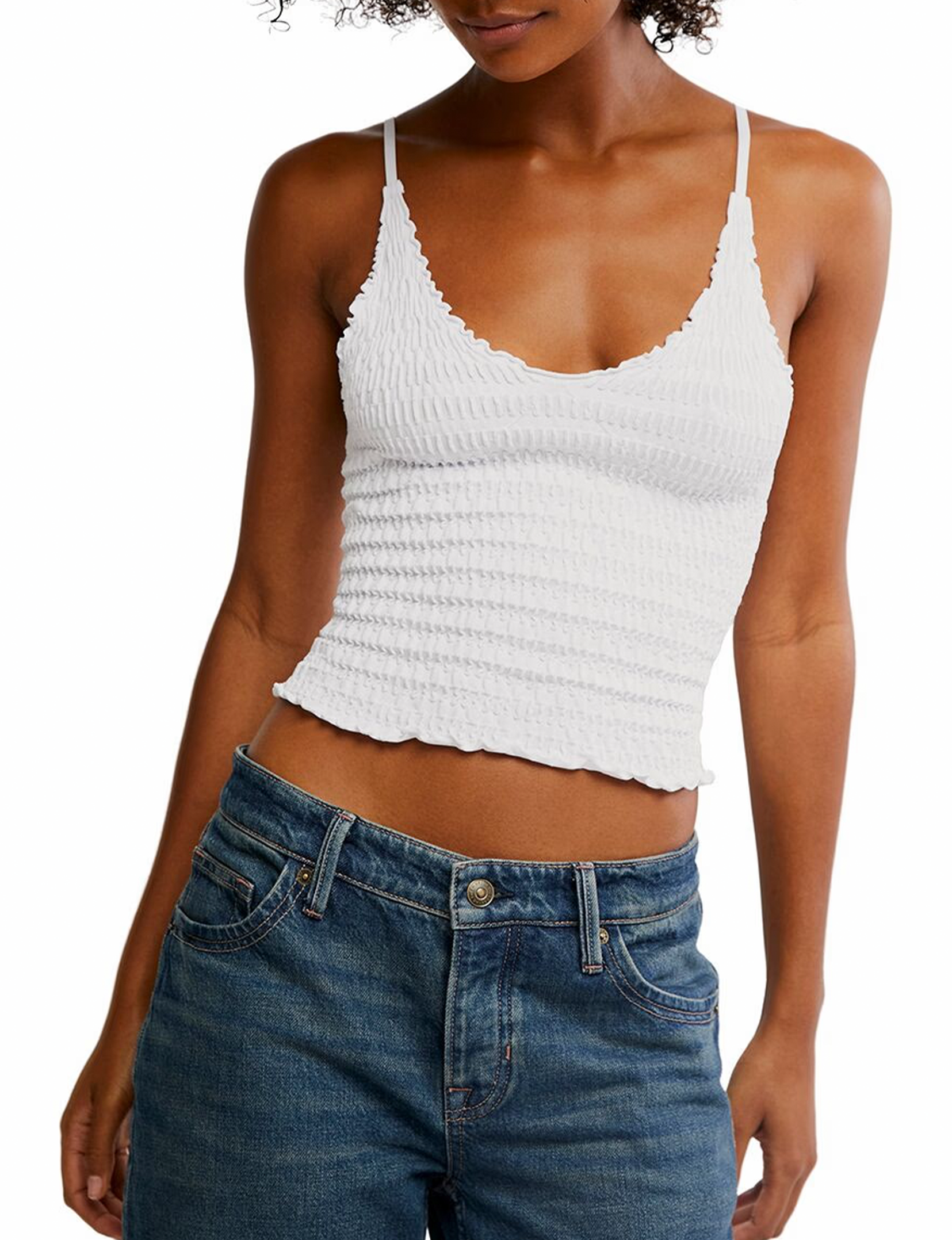 Pucker Up Seamless Cami, Ivory