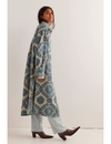 Brick Lane Jacquard Maxi Shirt Jacket, Blue/Combo