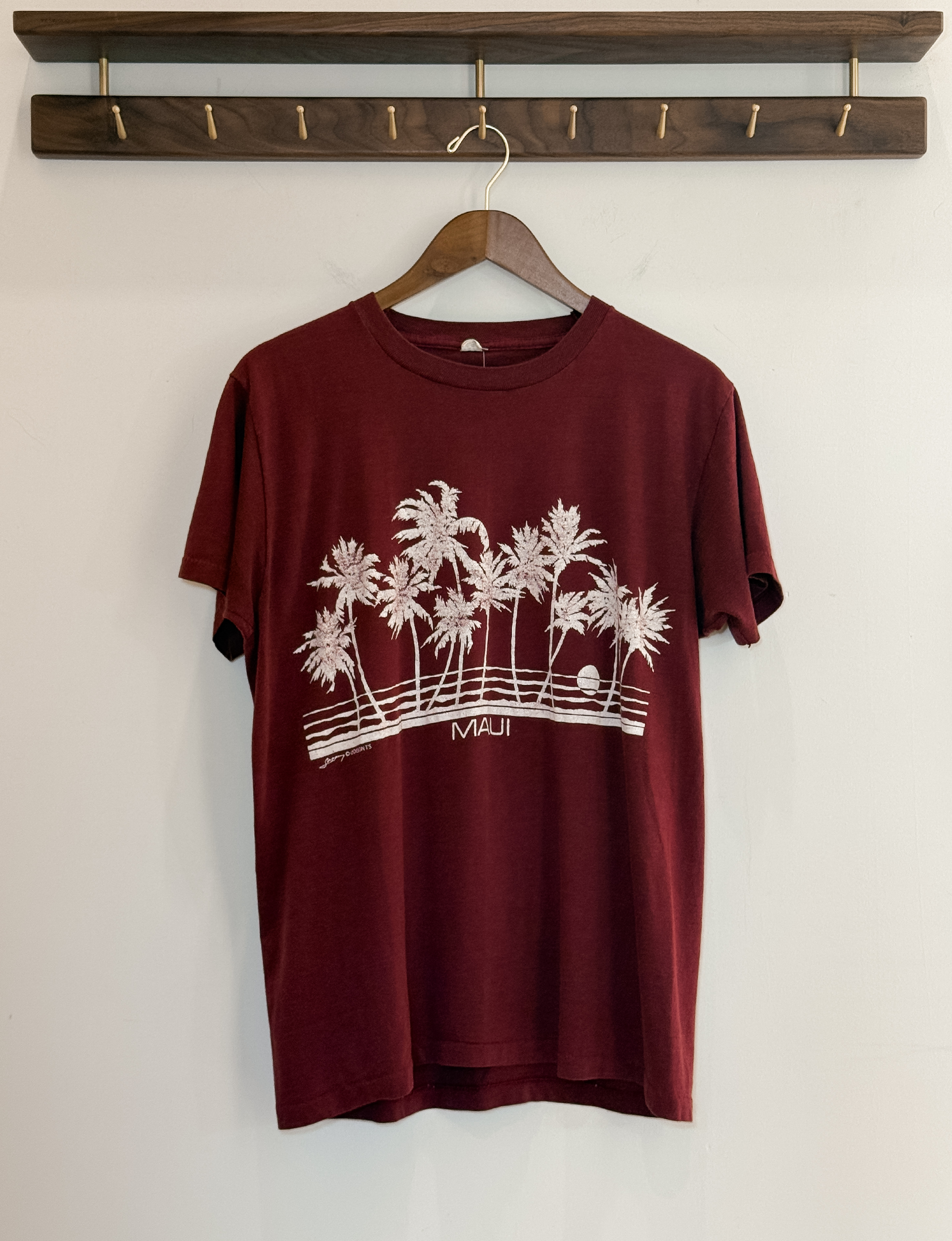 Maui Relaxed Tee, Maroon