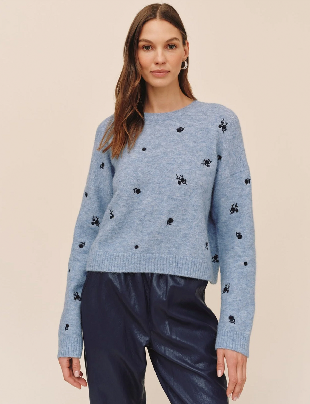 Embroidered Dream Sweater, Blue