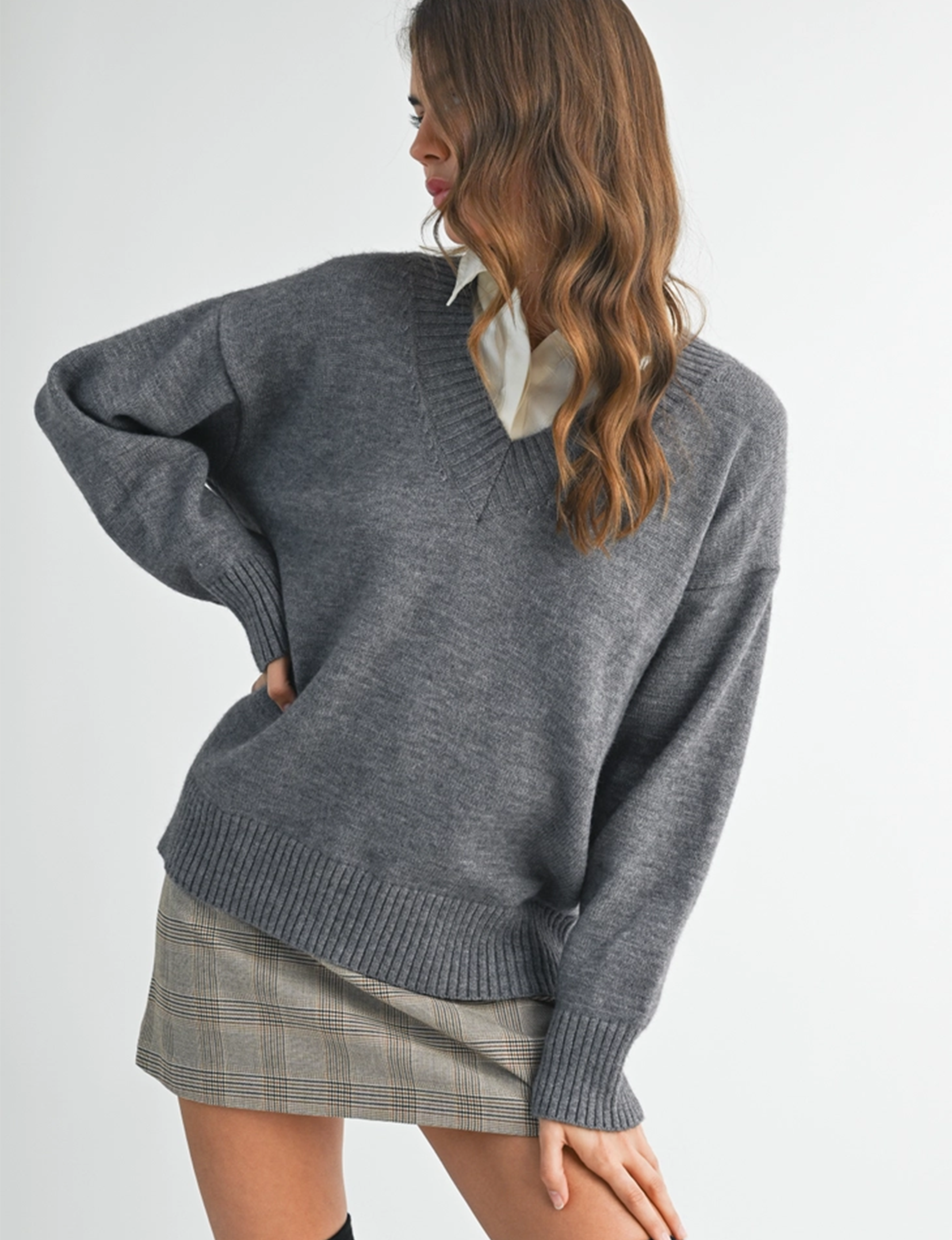 Oversized Vera Sweater, Charcoal
