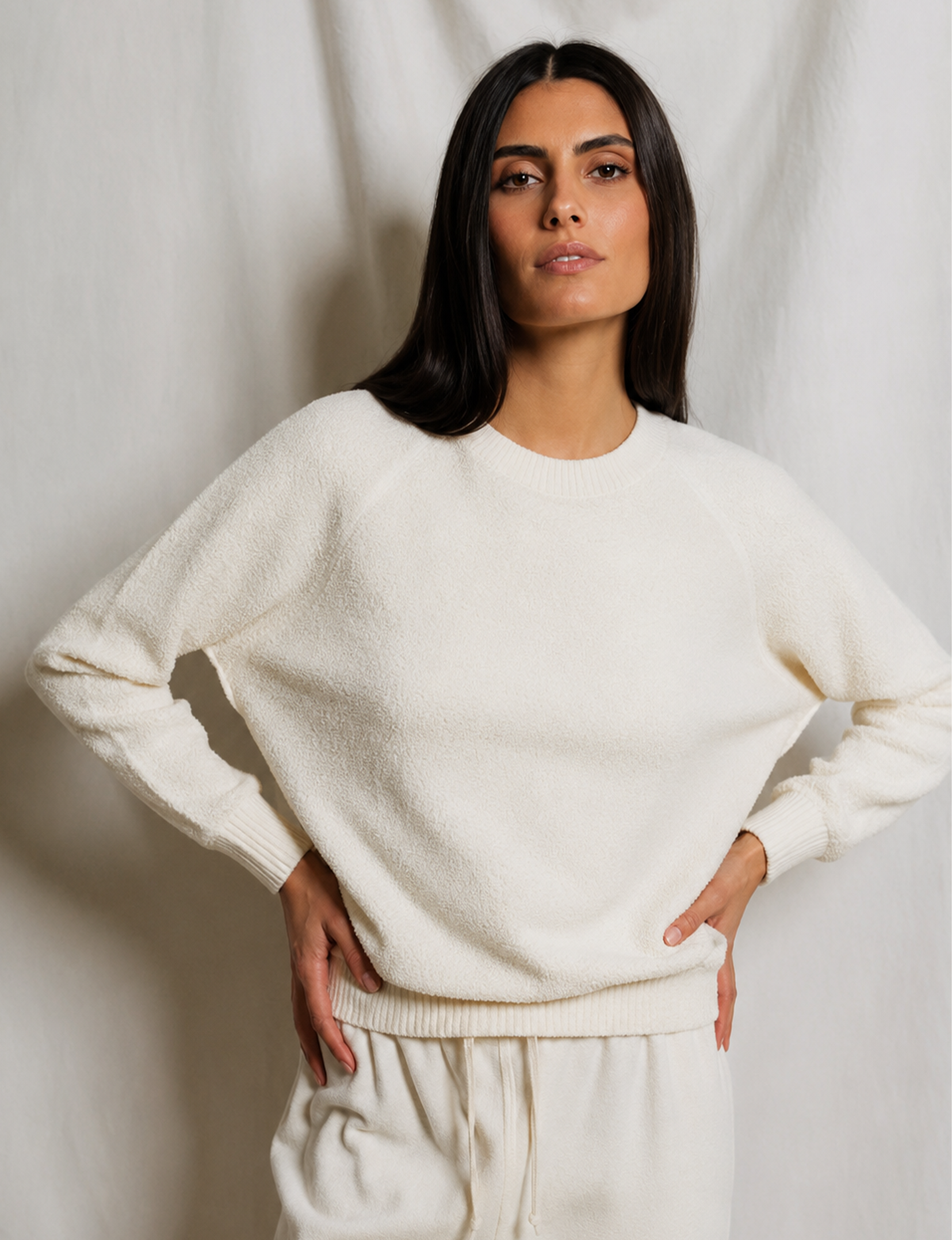 Ziggy Inside Out Sweatshirt, Bright Ivory