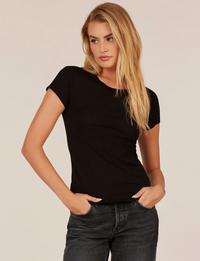 Slim Fit Crew Neck Tee, Black