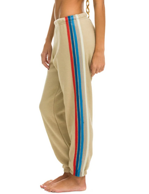 USA 5 Stripe Womens Sweatpant,, Sand/USA