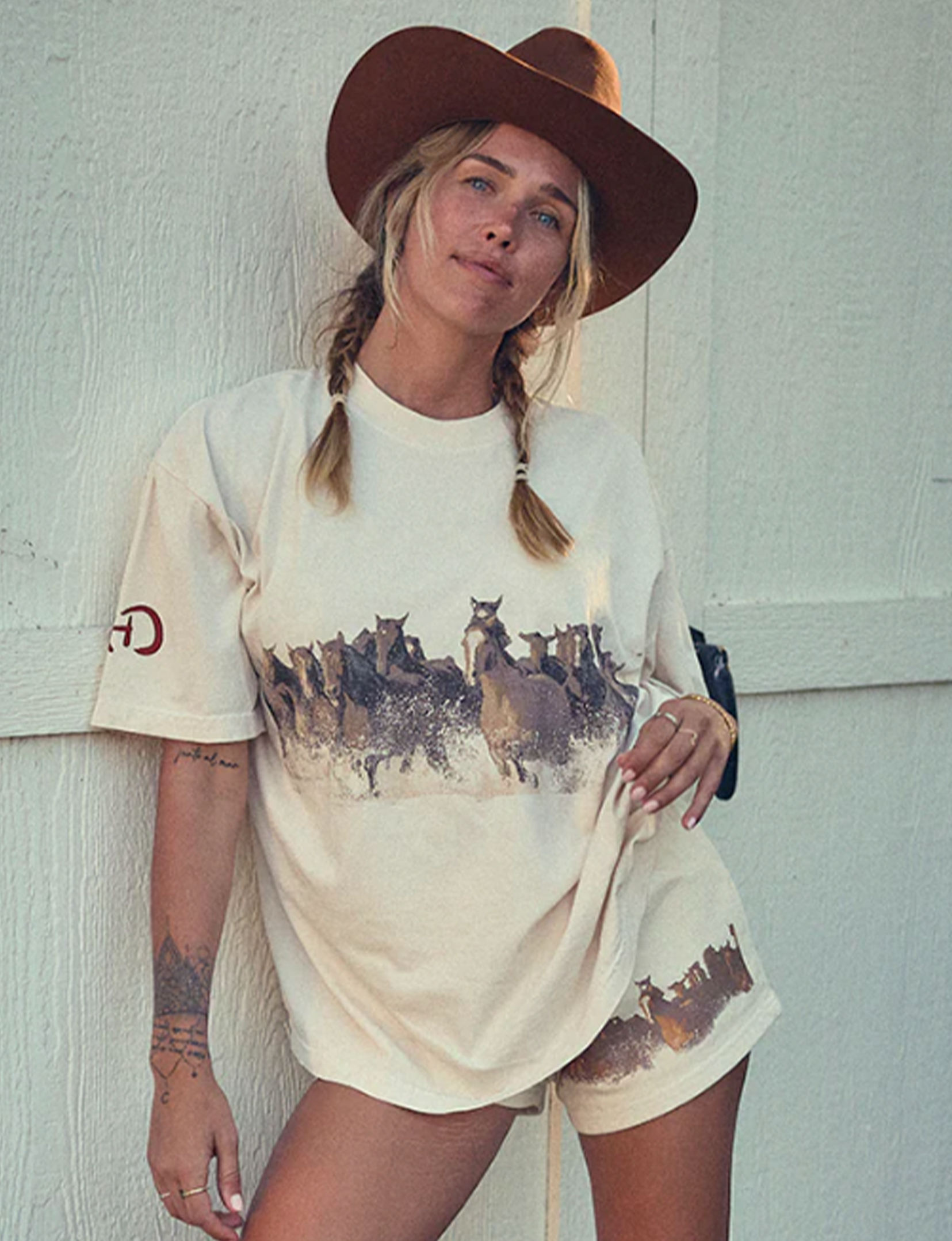 Wild Horse Tee, Creme