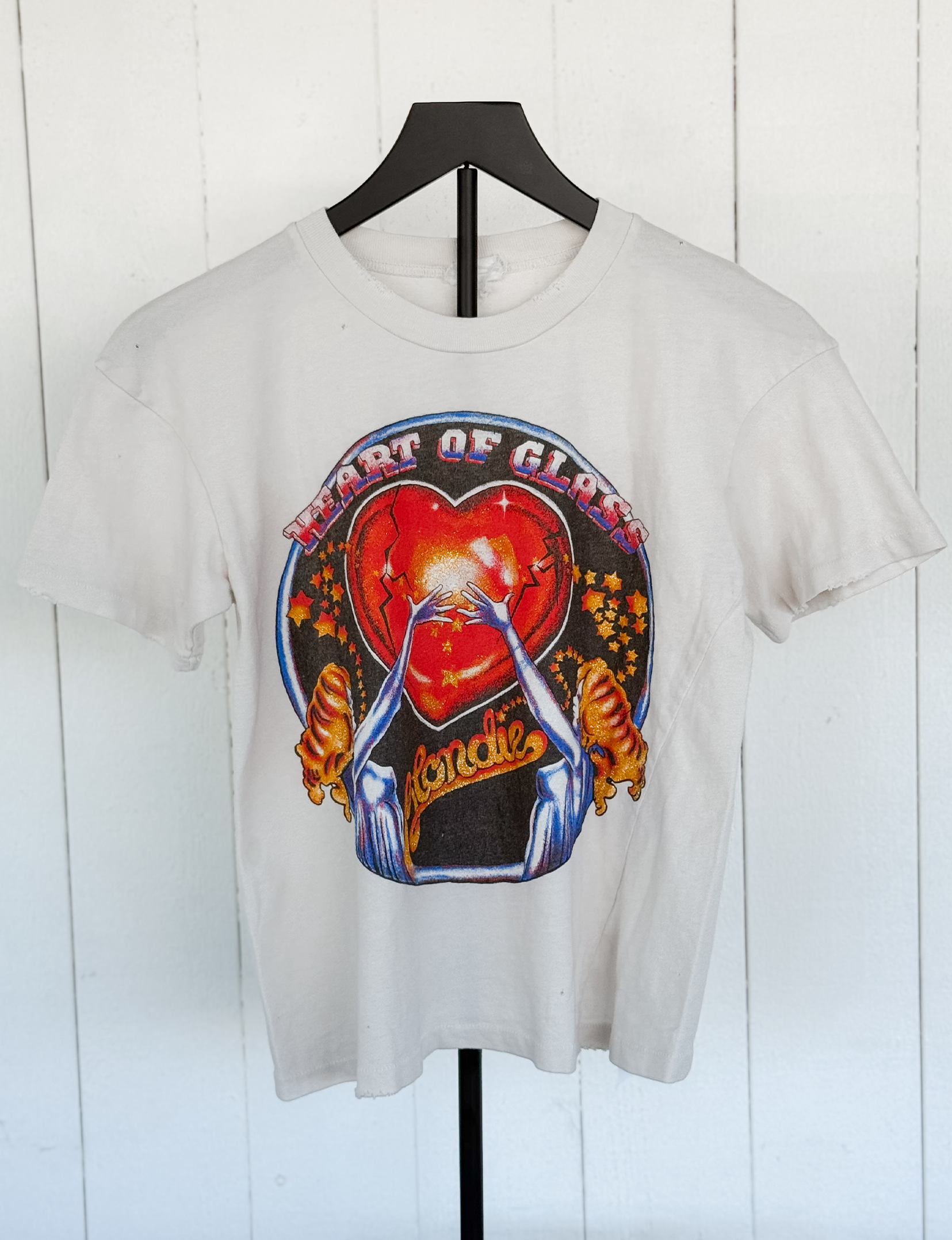 Heart of Glass Cropped Tee, Vintage White