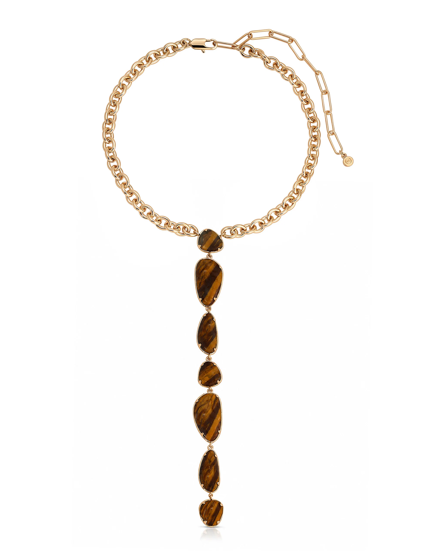 Majestic Stone Necklace, Tiger Eye