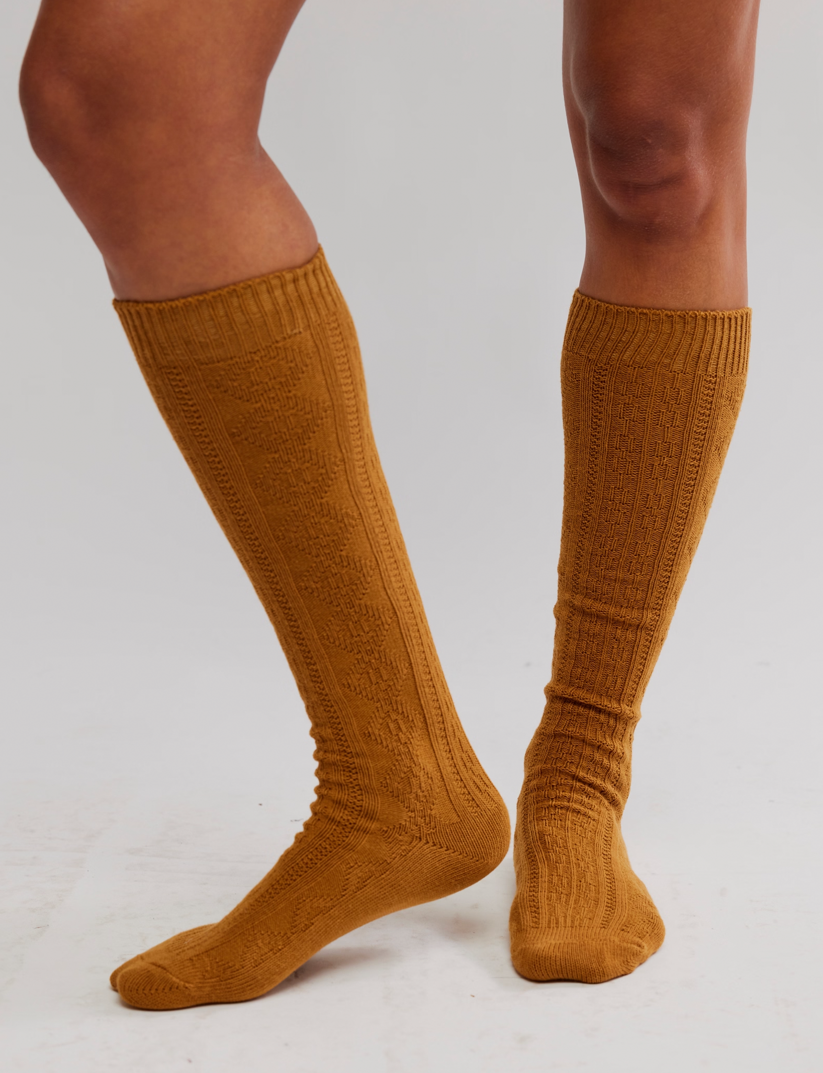 Essential Knee High Sock, Ochre