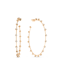 Spark Crystal Hoops, Gold