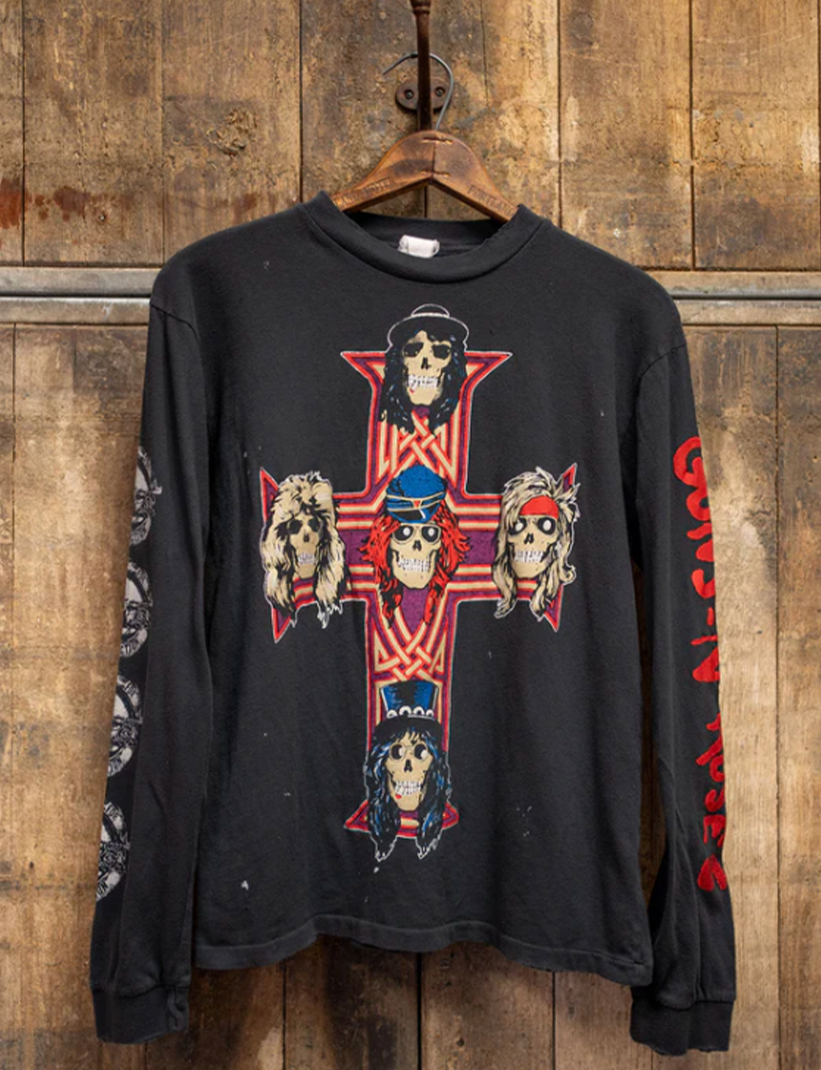 Guns N' Roses So Far Away Long Sleeve Tee, Coal