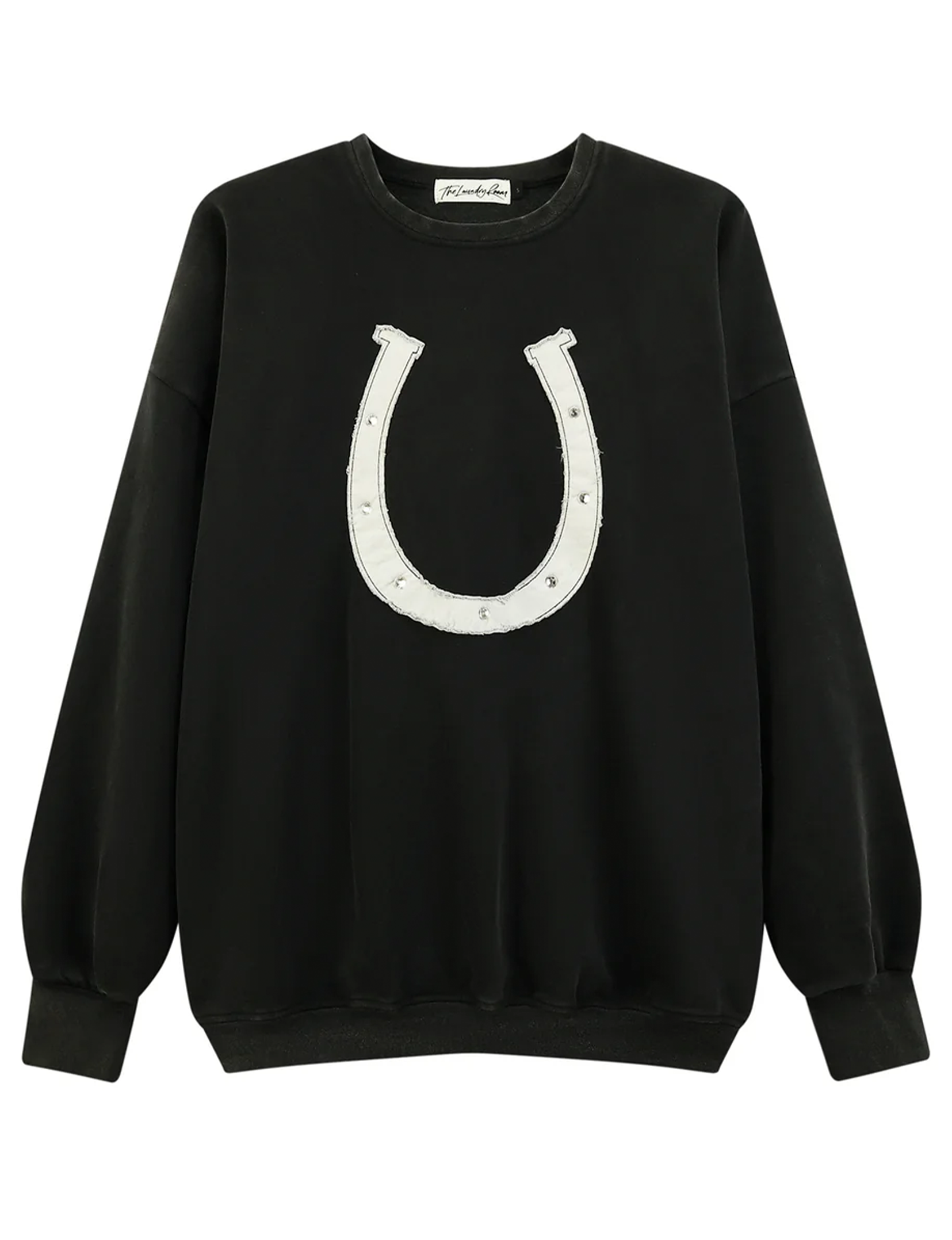Horseshoe Patchwork Jumper, Black