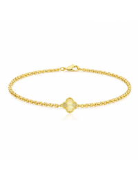 Rosalie Clover Chain Bracelet, Gold