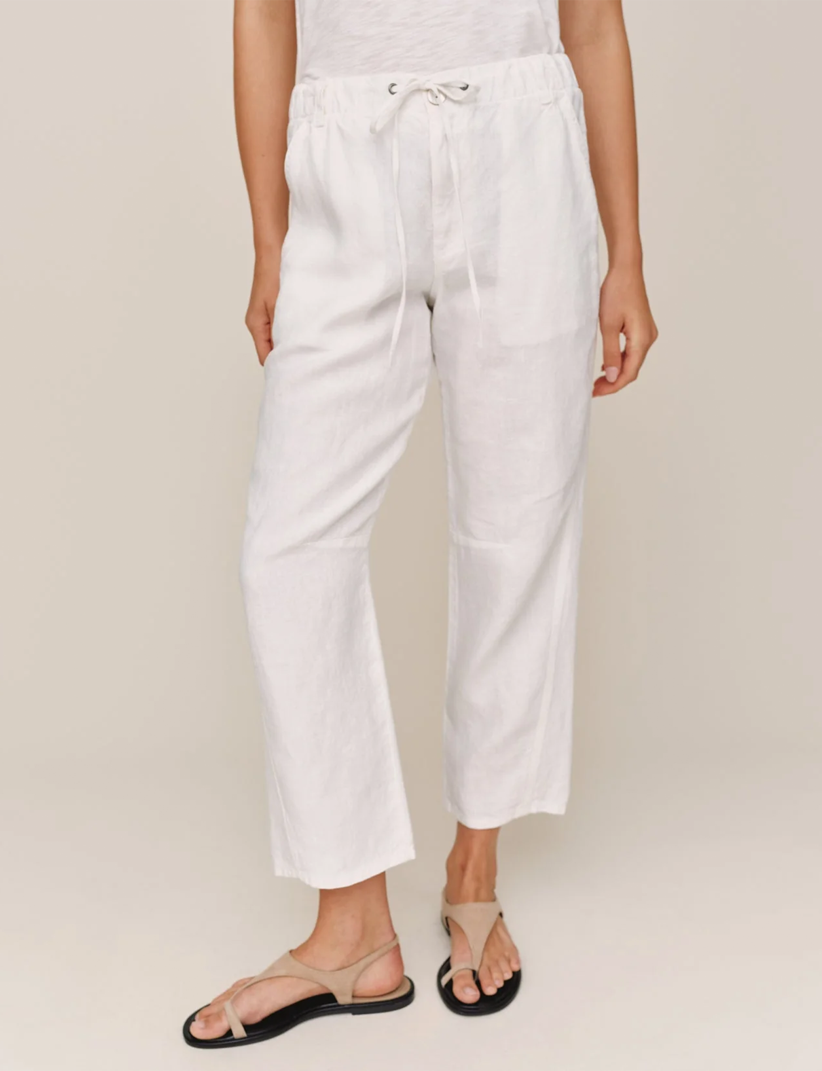 Soft Barrel Pant, White