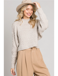 Marbled Sweater, Soft Sage