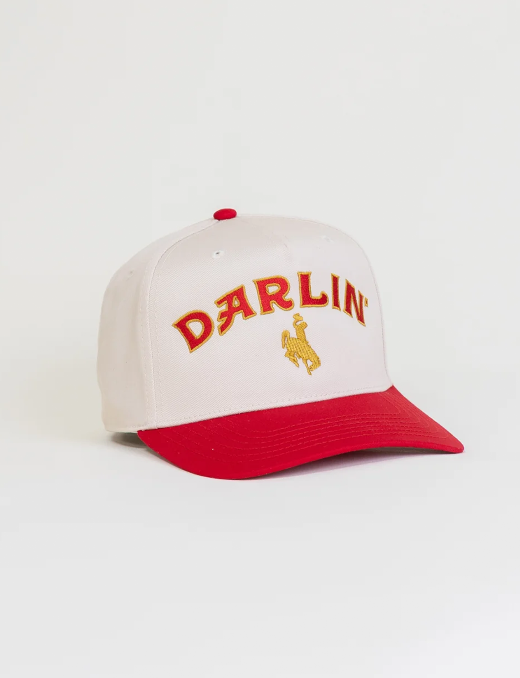 Rider Snapback Hat, Red/Cream