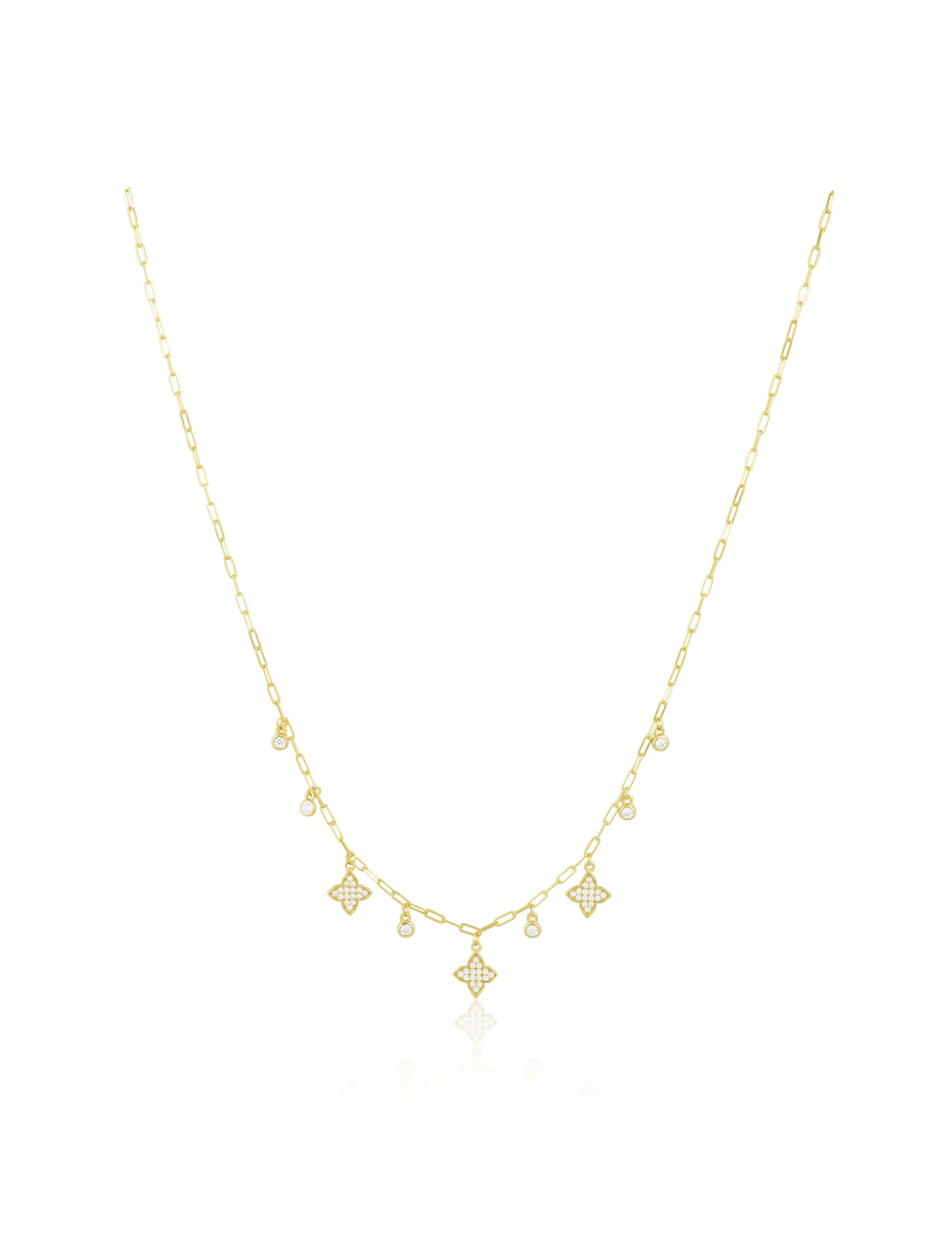 Amanda CZ Necklace, Gold