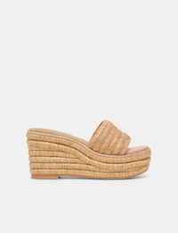 Throne Wedge, Light Natural Raffia