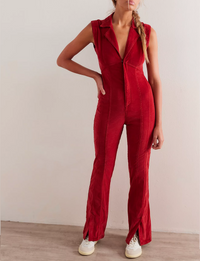 Crvy 'Ring The Alarm' Cord One Piece, Haute Red