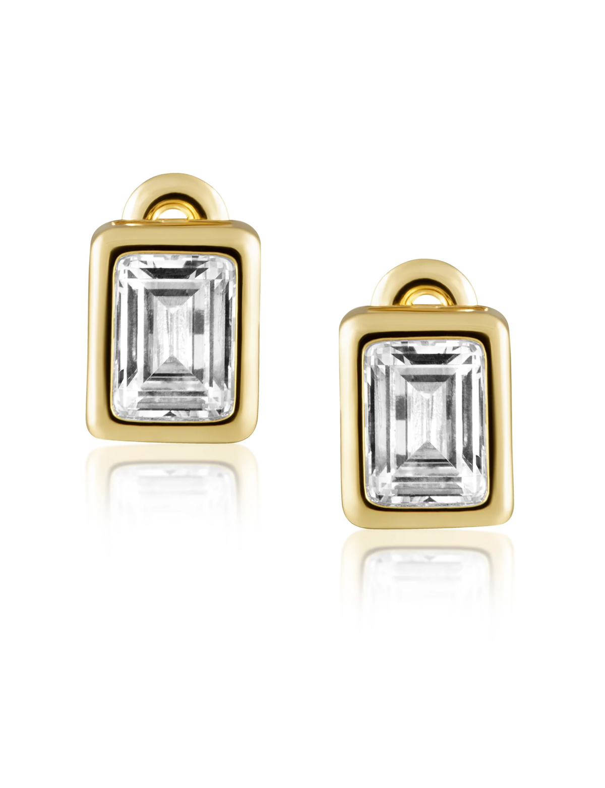 Laurel Bezel Stud, Gold