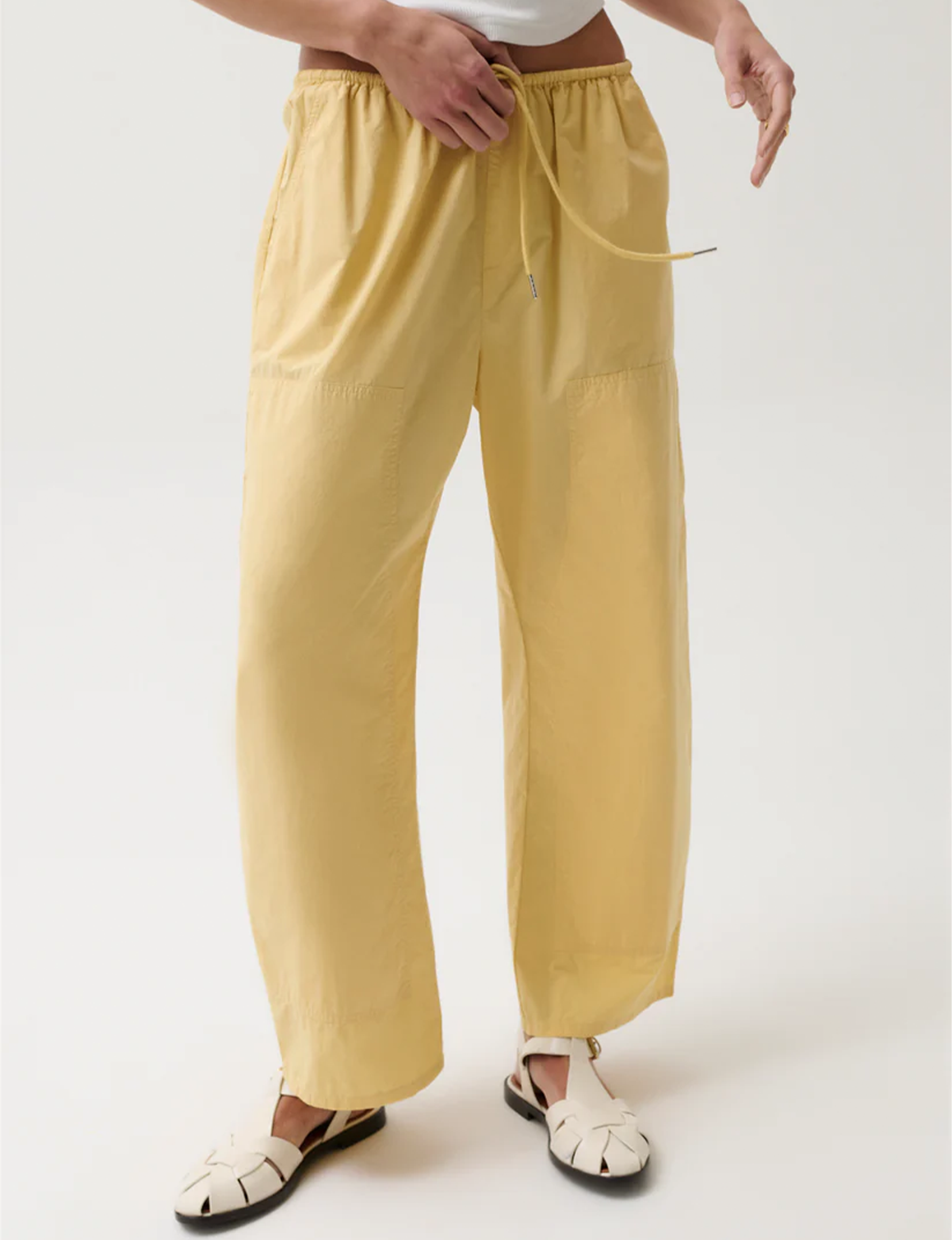 Theo Poplin Pant, Light Tumeric