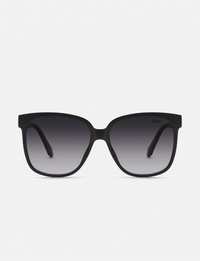 Wide Awake Sunglasses, Black/Smoke