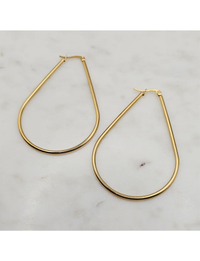 Classic Oval Hoops, Gold