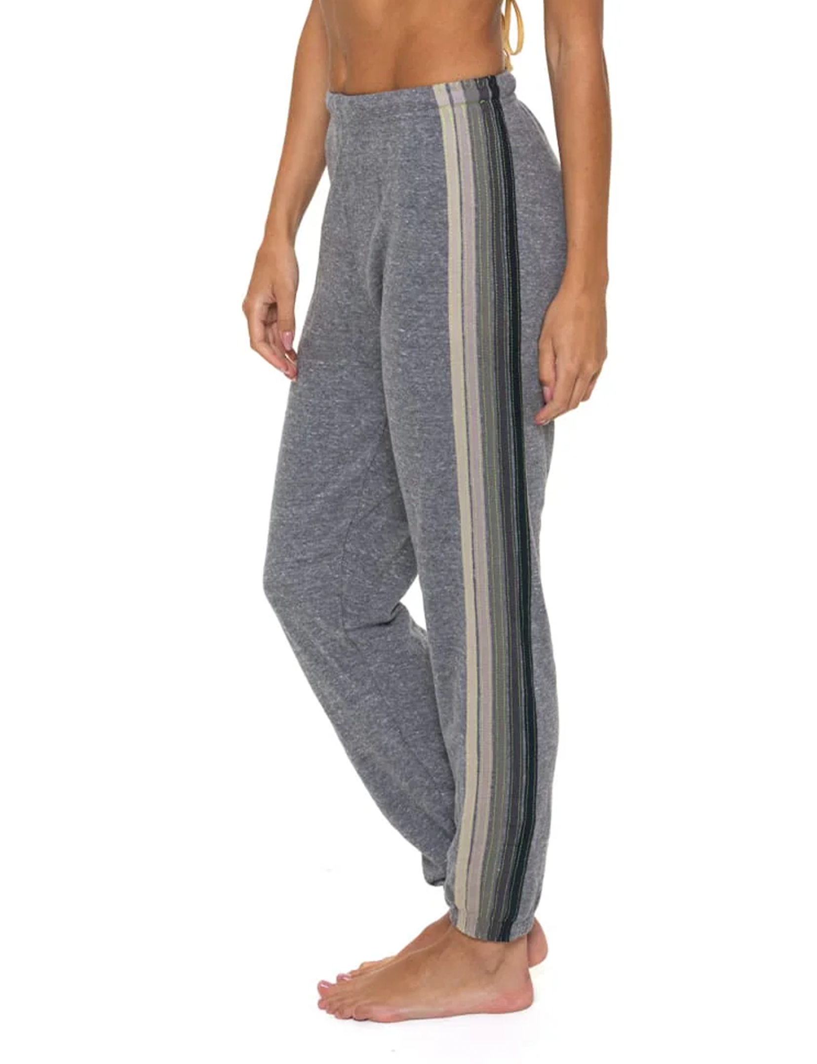5 Stripe Sweatpants, Heather Grey/Grey