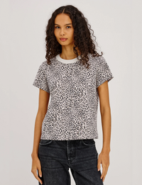 Girlfriend Tee, Ecru Cheetah