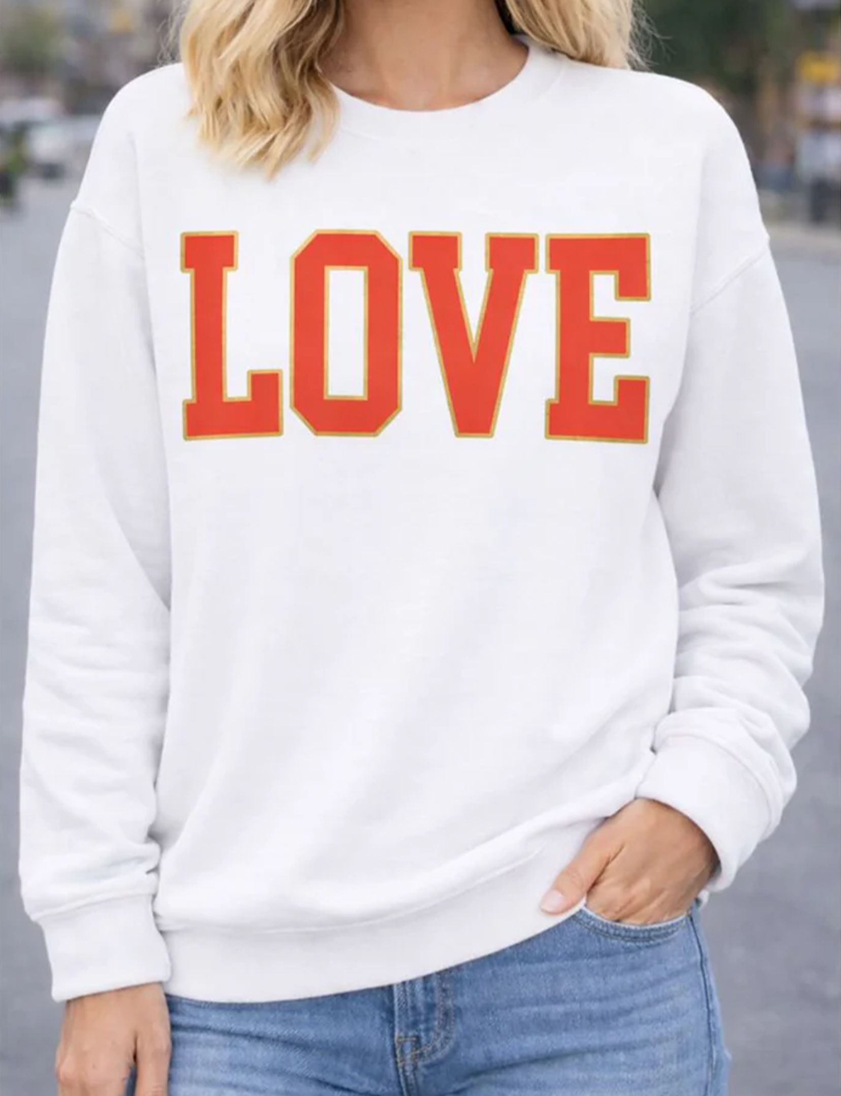 Love Valentine Sweatshirt, White