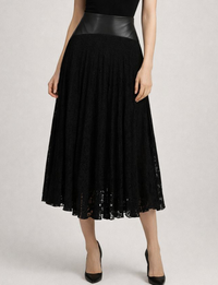 Camille Midi Skirt, Black