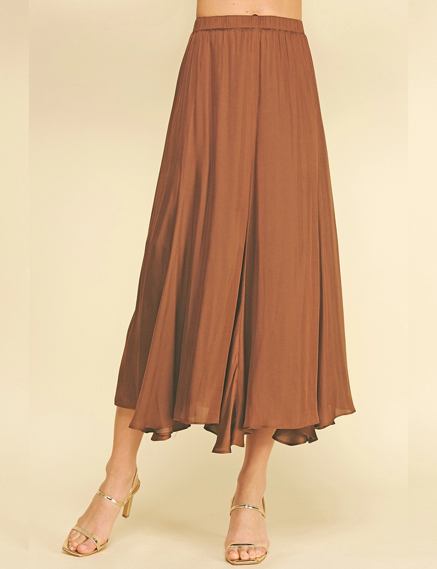 Sophia Midi Skirt, Chocolate