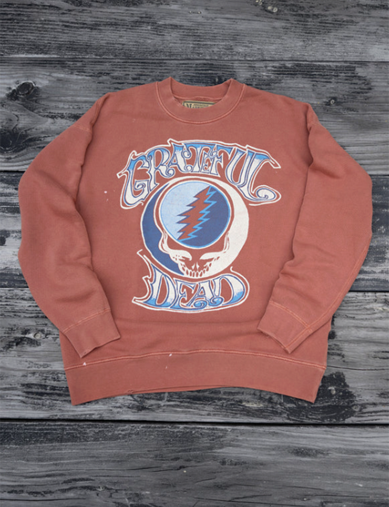 Grateful Dead Ripple Crew Fleece, Rust